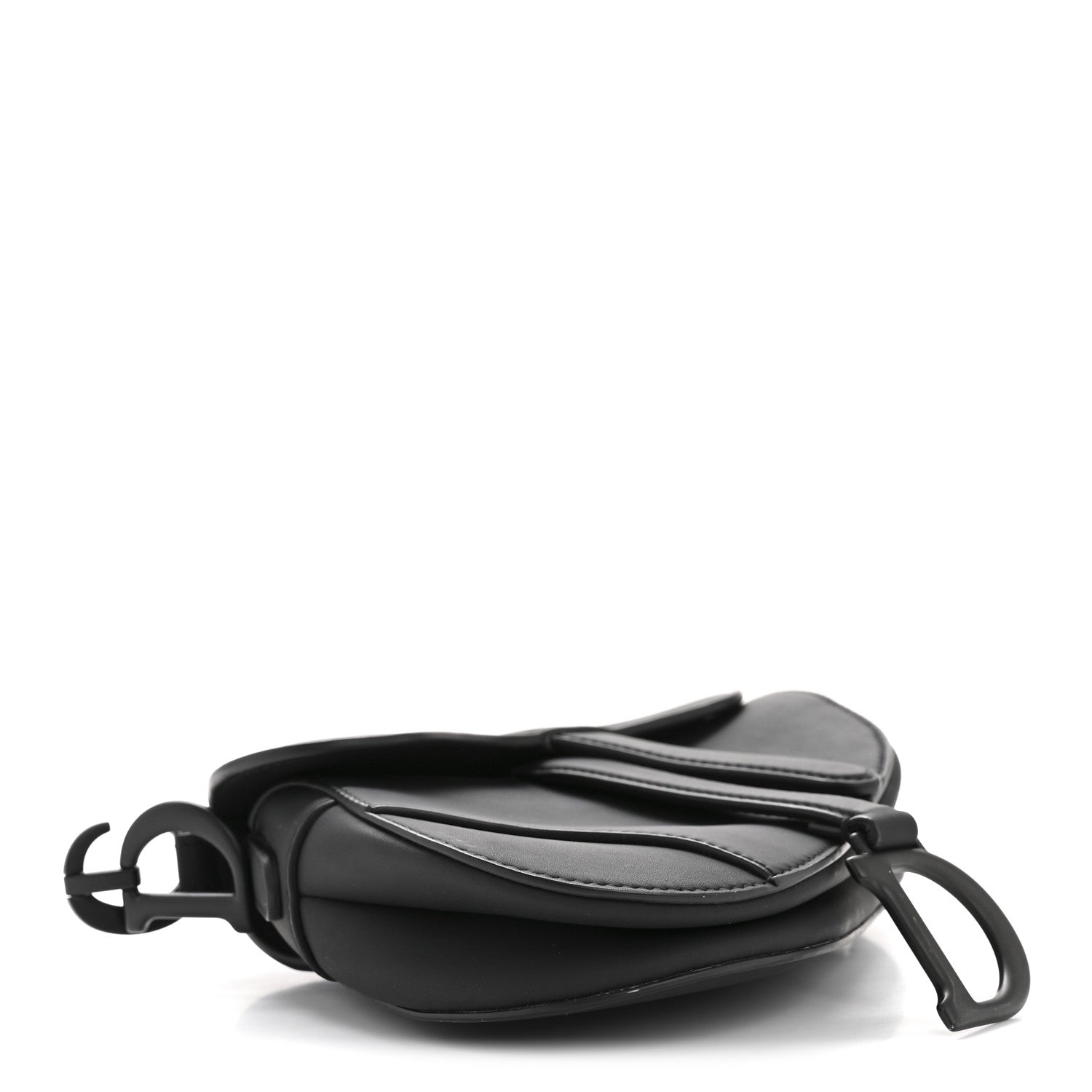 Christian Dior Ultra Matte Calfskin Mini Saddle Bag Black 4 of 12