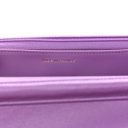 Chanel Caviar Quilted Wallet On Chain WOC Purple 7 of 12