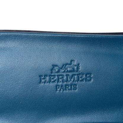 Hermes Calfskin Oran Sandals 37 Bleu Velvet 9 of 10