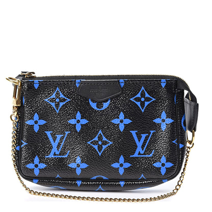 Louis Vuitton Colored Monogram Mini Pochette Accessories Blue Black 1 of 7