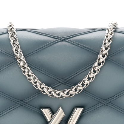 Louis Vuitton Lambskin Malletage GO-14 PM NM Denim Blue 8 of 10