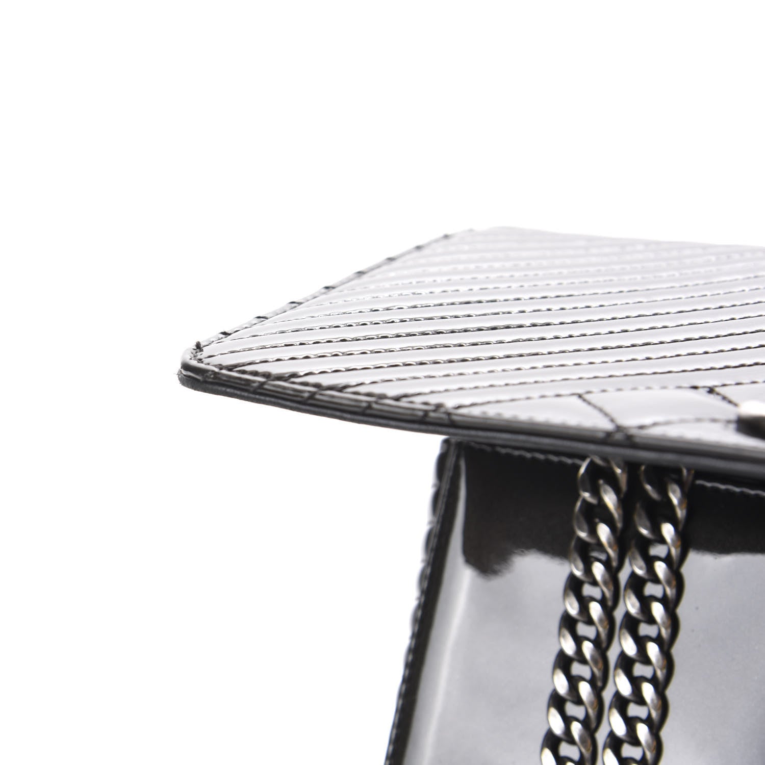 Chanel Patent Quilted Medium Coco Boy Flap 9 of 16