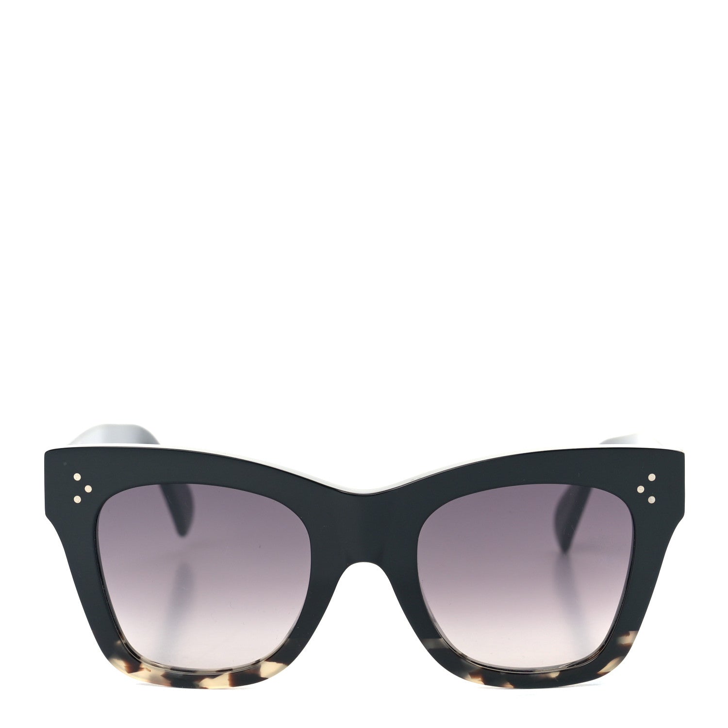 Celine Acetate Polarized Cat Eye Sunglasses CL4004IN Havana Black 4 of 7