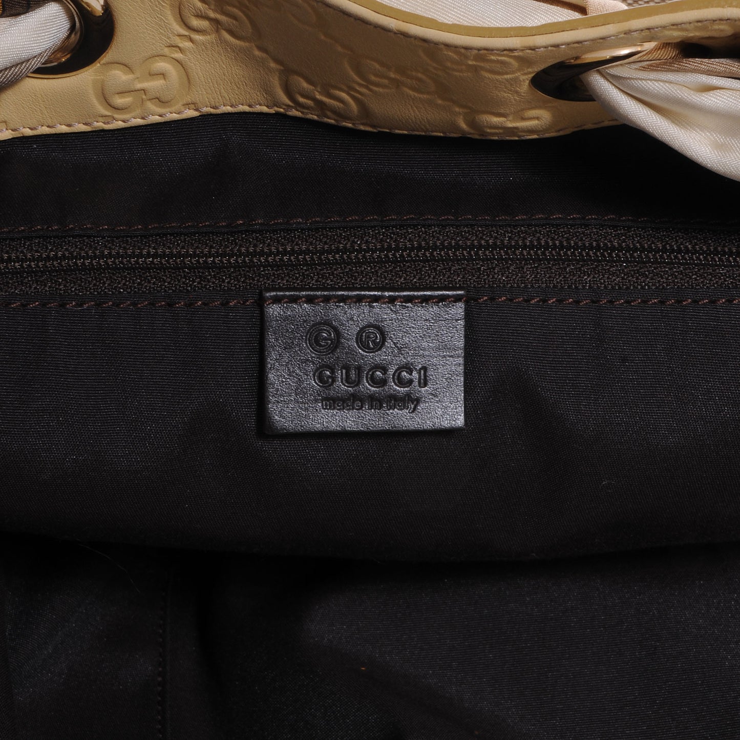 Canvas Guccissima Large Positano Tote Beige