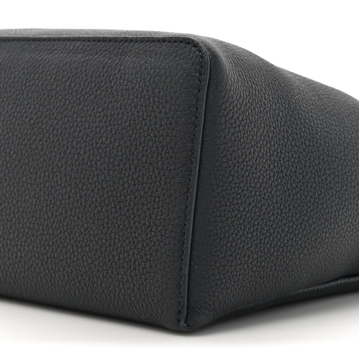 Grained Calfskin Braided L27 Extra Pocket Pouch Blue Marine Whisper White