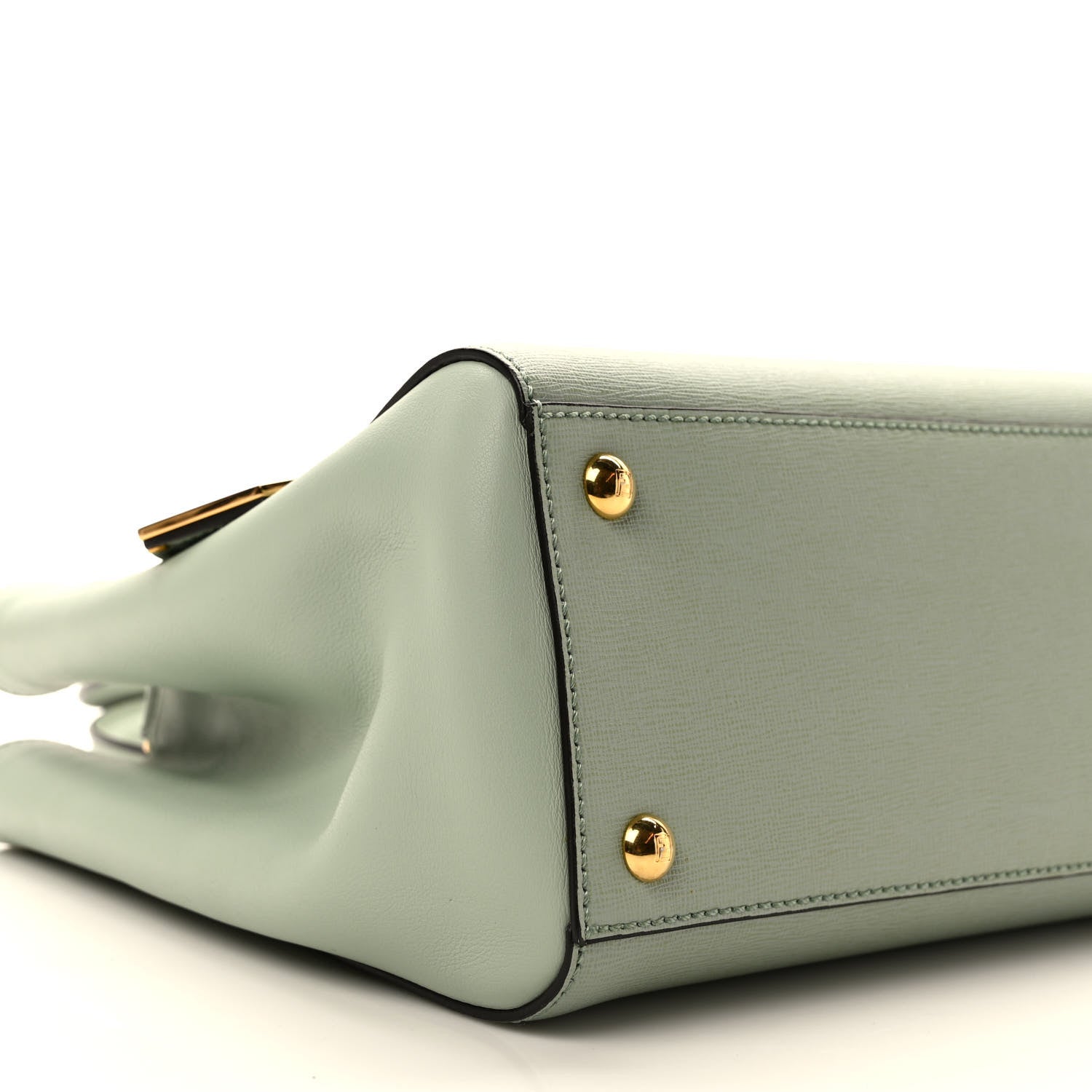 Fendi Vitello Elite Flamingo Petite 2Jours Tote Green 7 of 8
