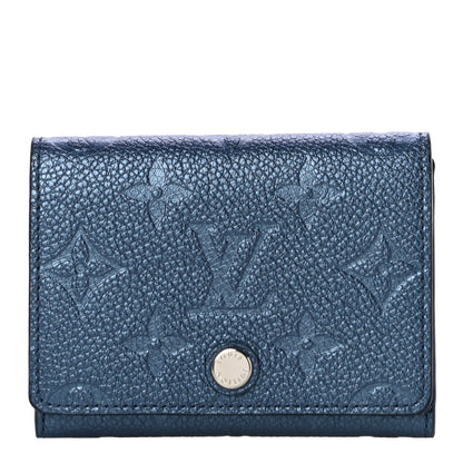 Louis Vuitton Metallic Monogram Business Card Holder Navy Nacre 1 of 9