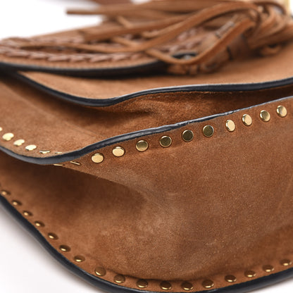 Chloe Suede Calfskin Braided Mini Hudson Shoulder Bag Caramel 7 of 15
