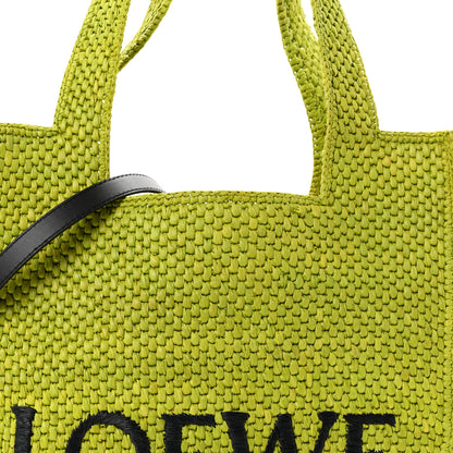 Loewe X PAULA'S IBIZA Raffia Medium  Font Tote Meadow Green 8 of 10
