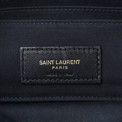 Saint Laurent Grained Lambskin Quilted Mini Becky Double Zip Bag Black 9 of 16
