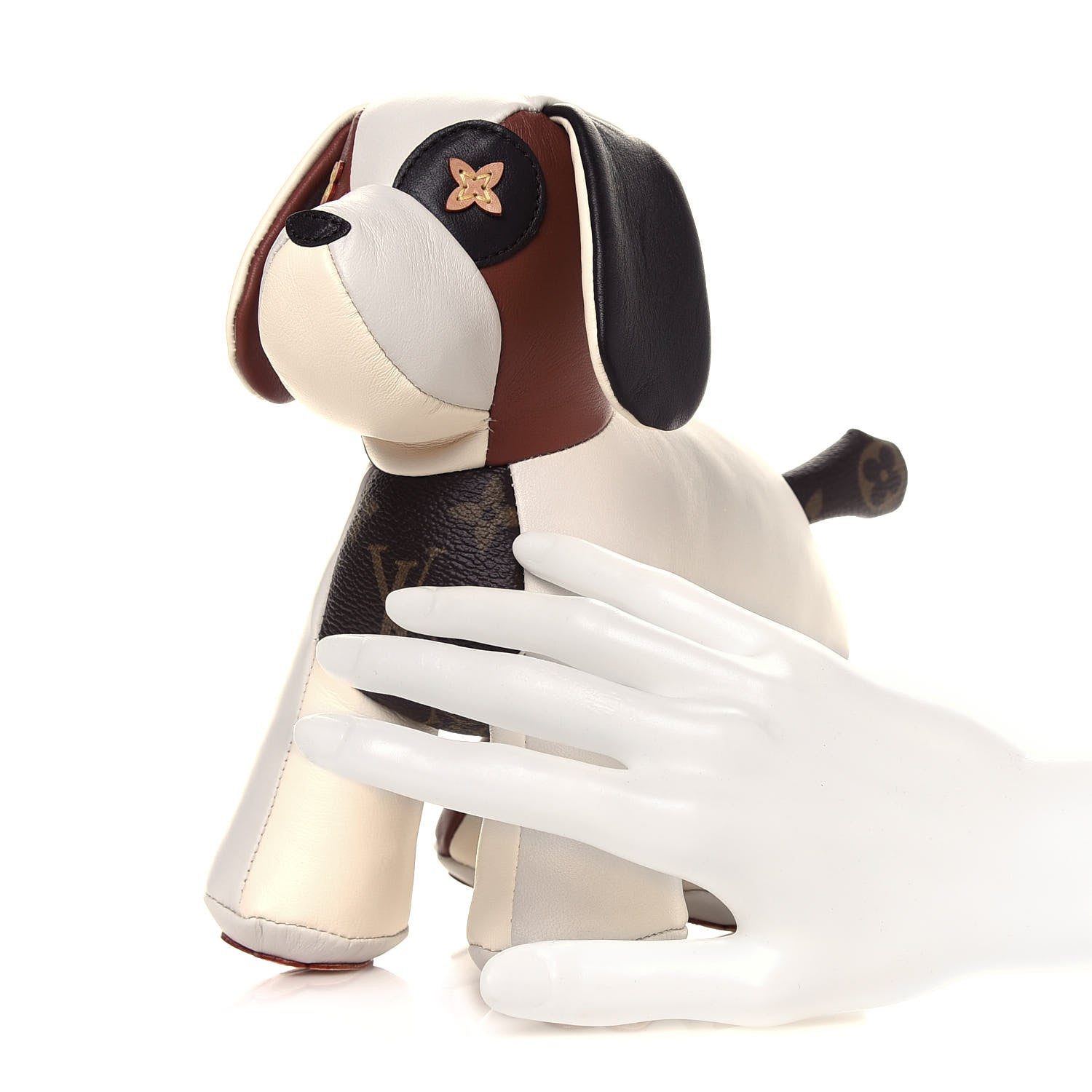 Louis Vuitton Calfskin Monogram Doudou Oscar Dog Beige 2 of 12
