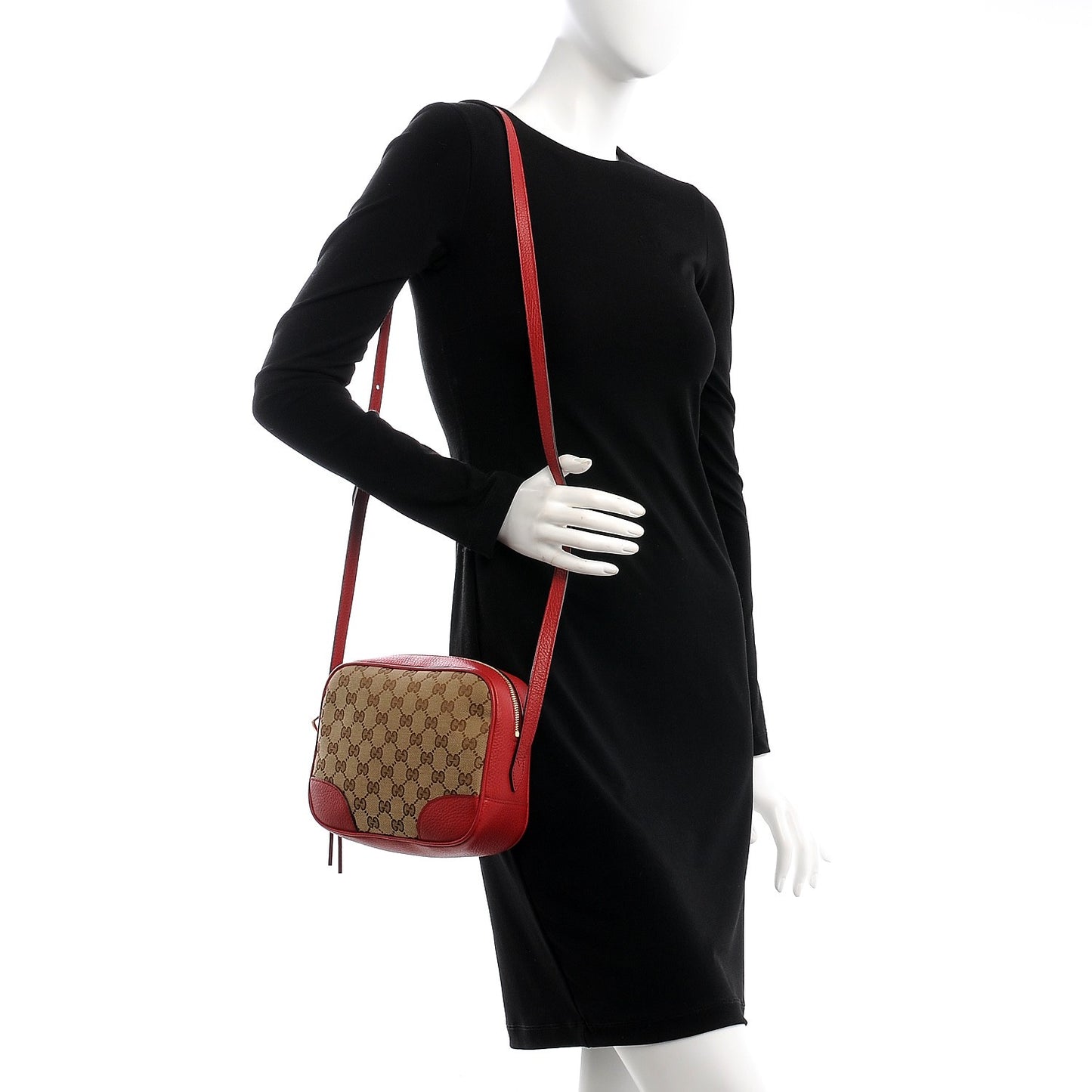 Monogram Mini Bree Messenger Bag Red