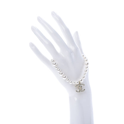 Chanel Pearl Crystal CC Bracelet Gold 2 of 5