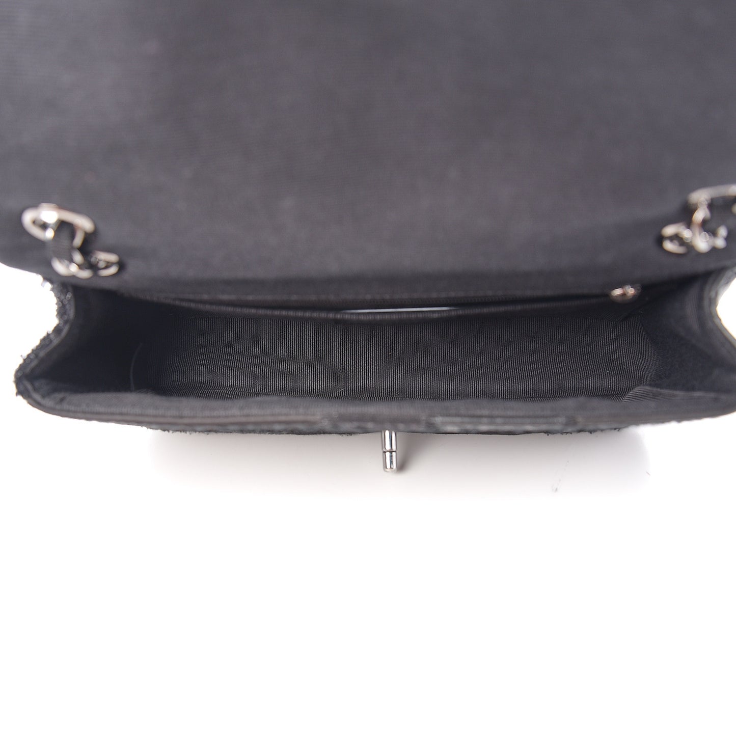 Tweed Patchwork Medium Single Flap Black