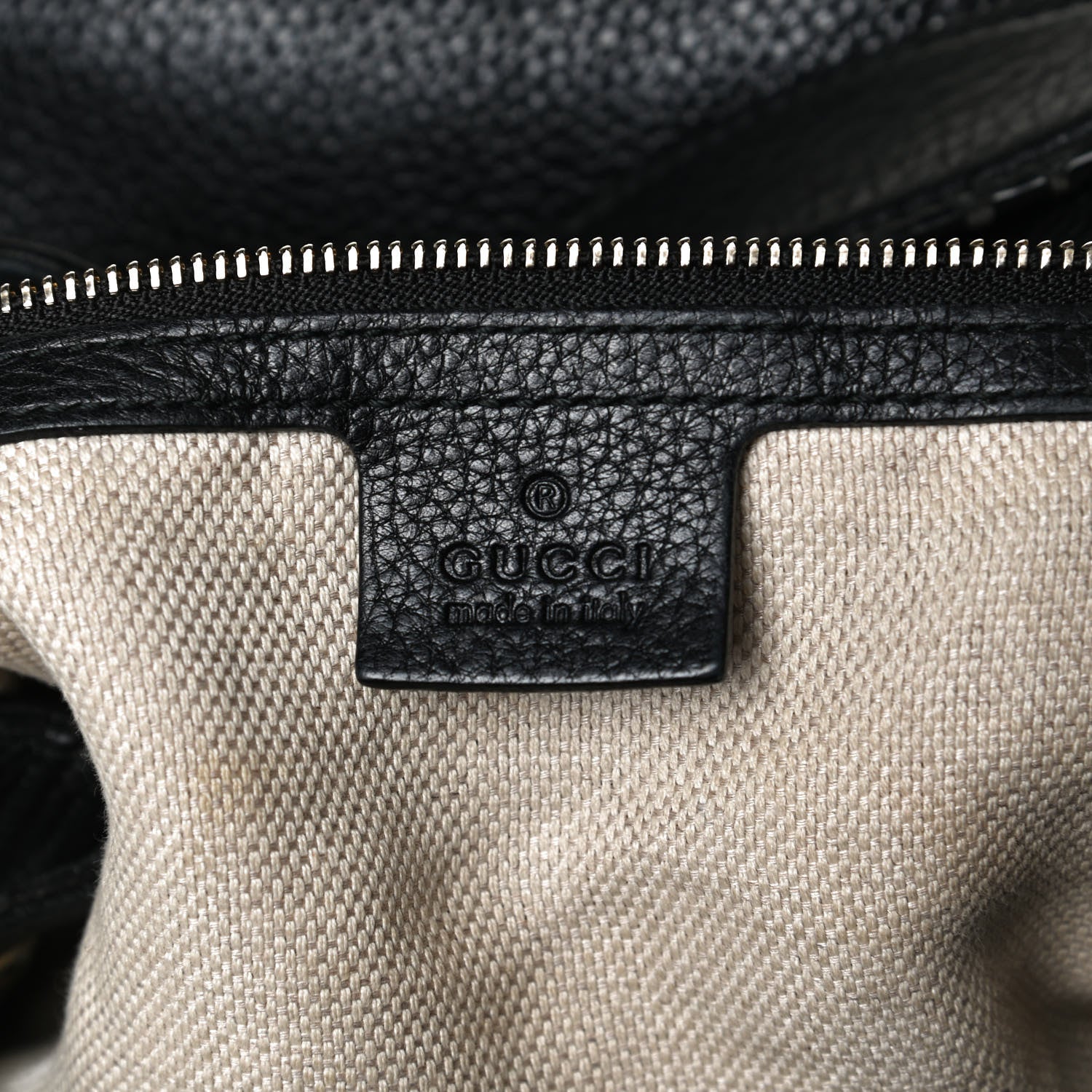 Gucci Pebbled Calfskin Medium Soho Chain Shoulder Bag Black 6 of 18