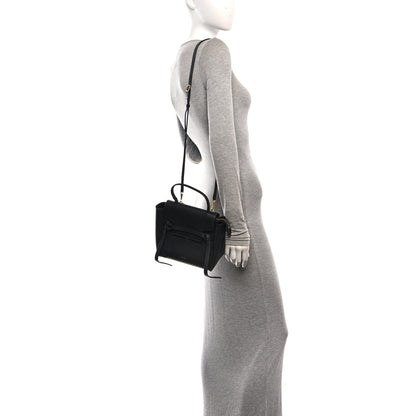Celine Grained Calfskin Nano Belt Bag Black 2 of 10