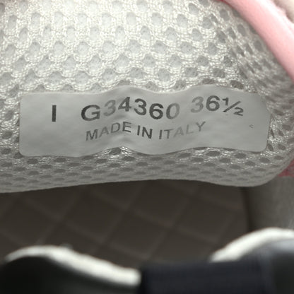 Chanel Tweed Suede Calfskin CC Sneakers 36.5 Gray Pink 7 of 7