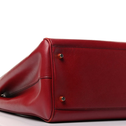 Prada Saffiano Large Galleria Double Zip Tote Fuoco 8 of 13
