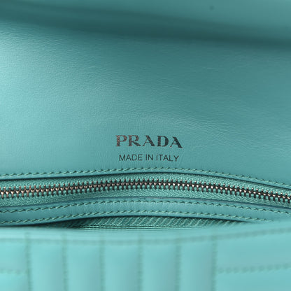Prada Soft Calfskin Impunture Diagramme Small Chain Flap Shoulder Bag Giada 6 of 10