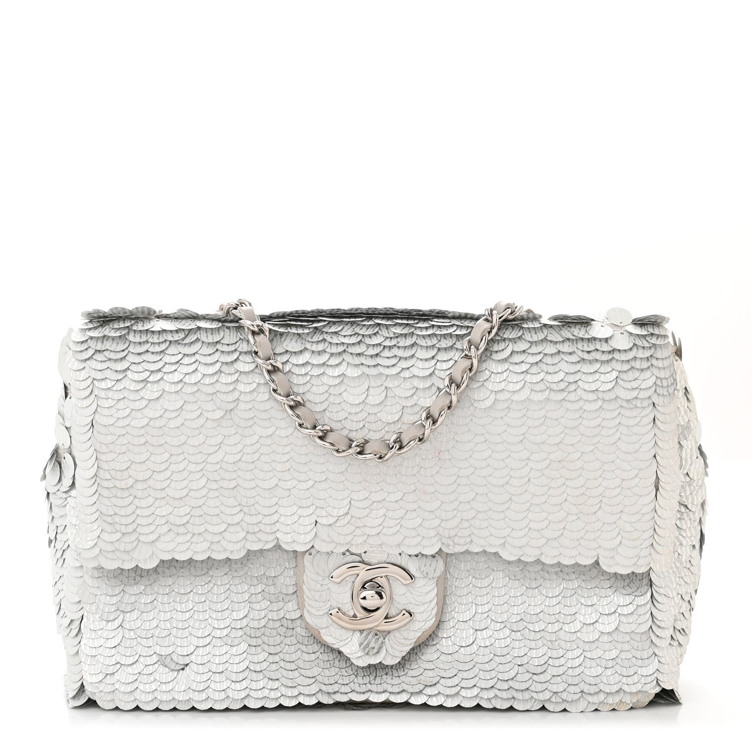 Chanel Sequin Paillette Small Flap Grey 1 of 11