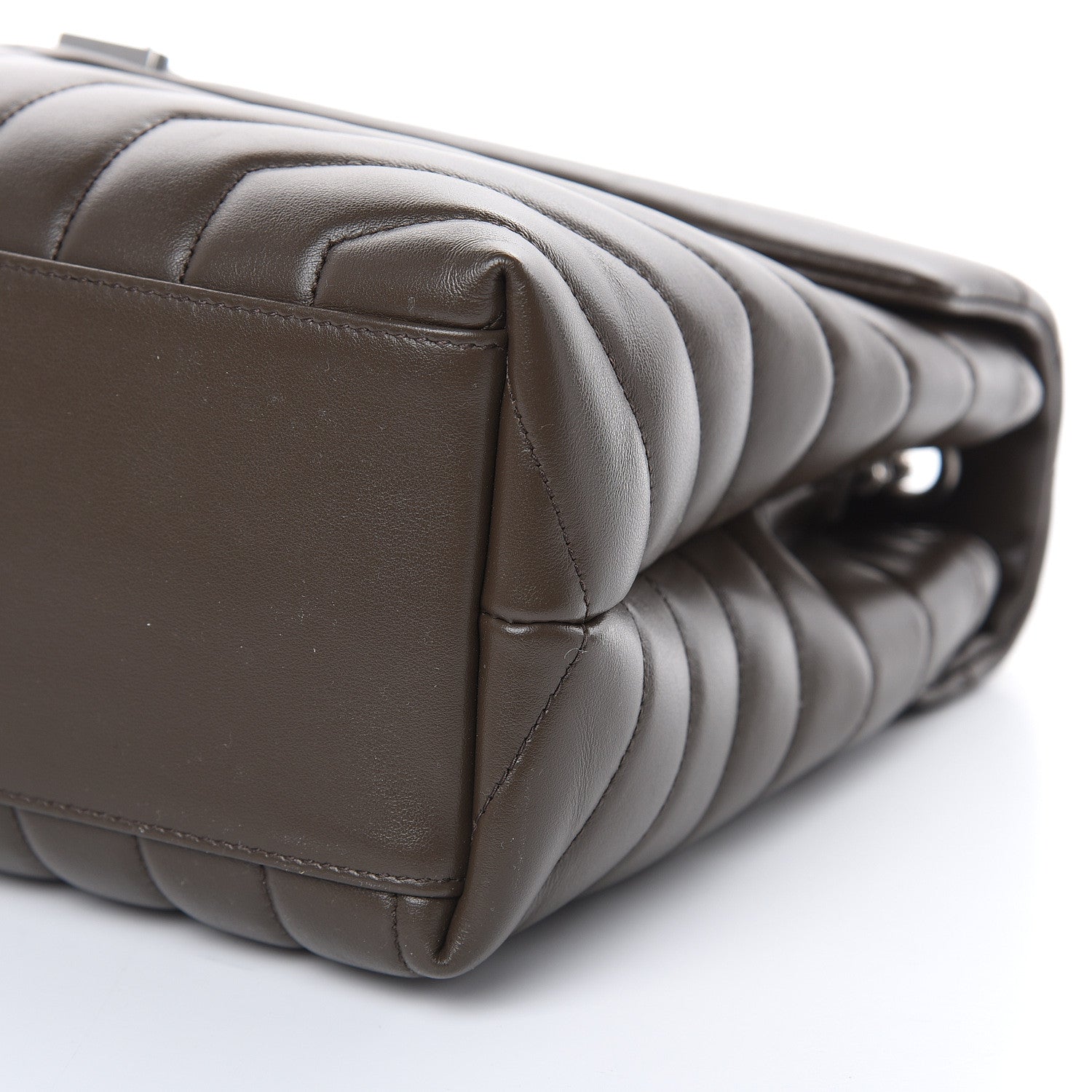 Saint Laurent Calfskin Y Quilted Monogram Medium Loulou Chain Satchel Faggio 9 of 9