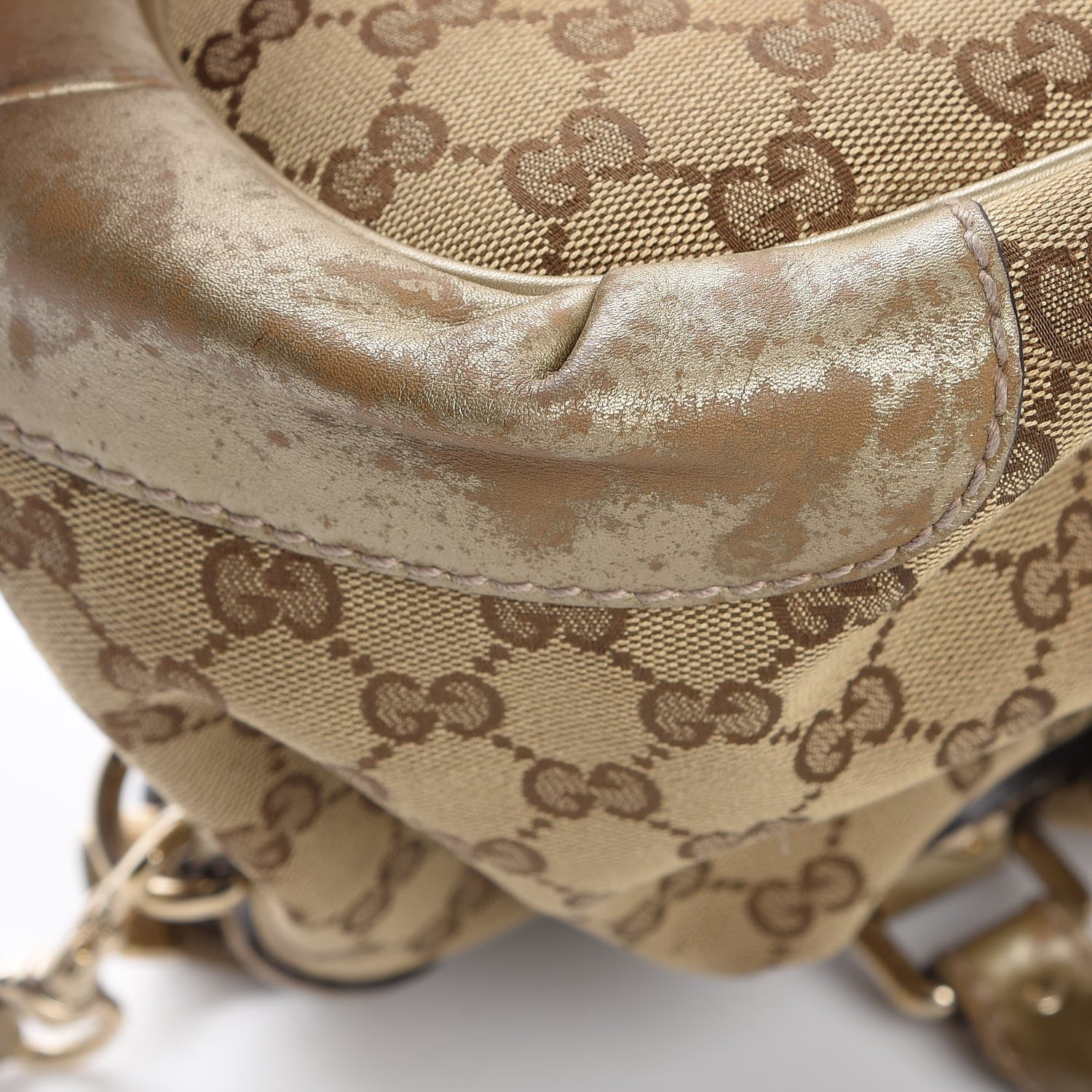 Gucci Monogram Medium Sukey Top Handle Bag Golden Beige 16 of 21