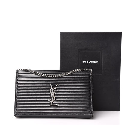 Saint Laurent Ribbed Calfskin Opium Monogram Chain Wallet Black 17 of 17
