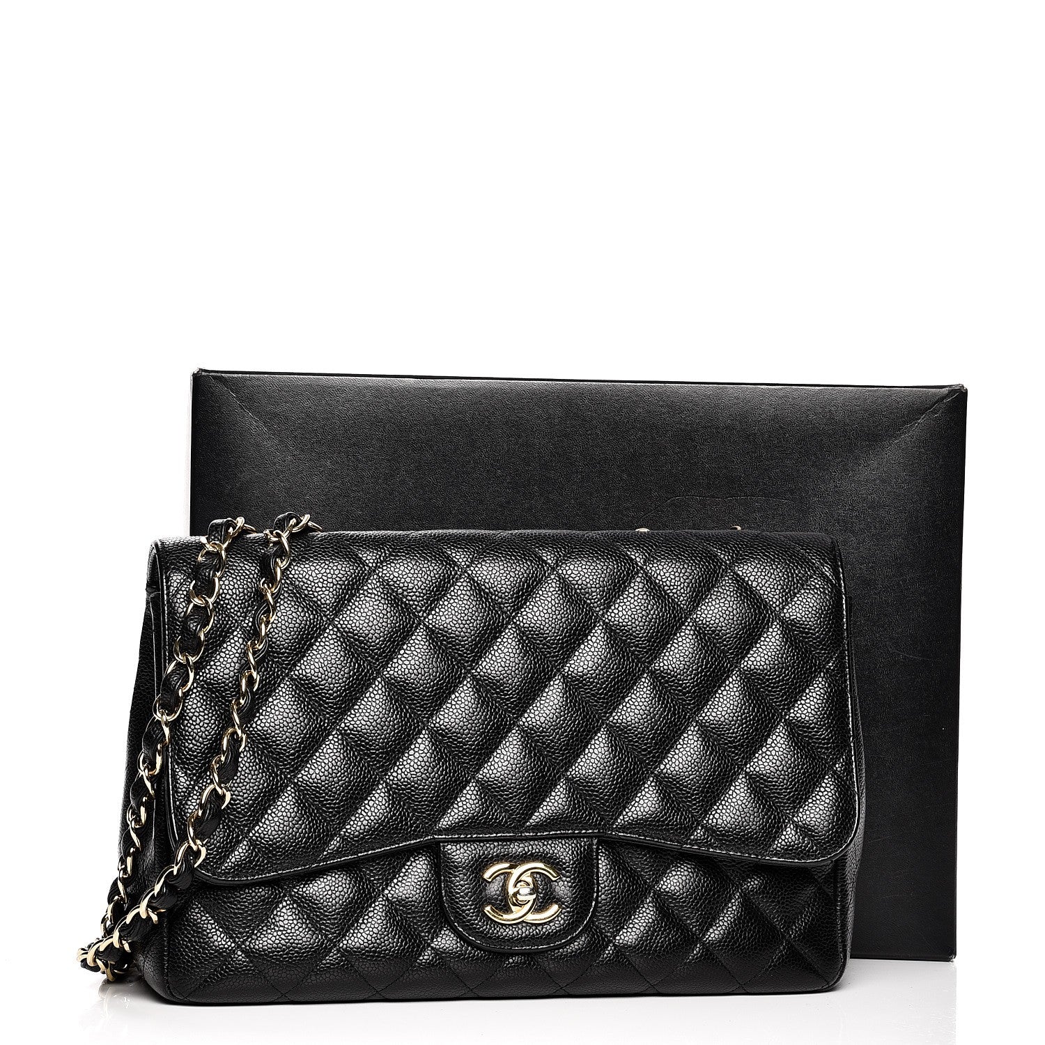 Chanel Caviar Quilted Jumbo Single Flap Black 13 of 13