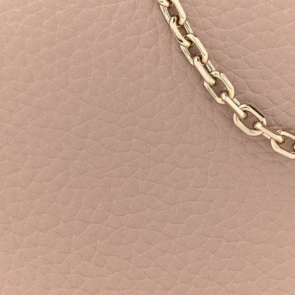 Valentino Garavani Pebbled Calfskin Rockstud Wallet On Chain Poudre 8 of 10