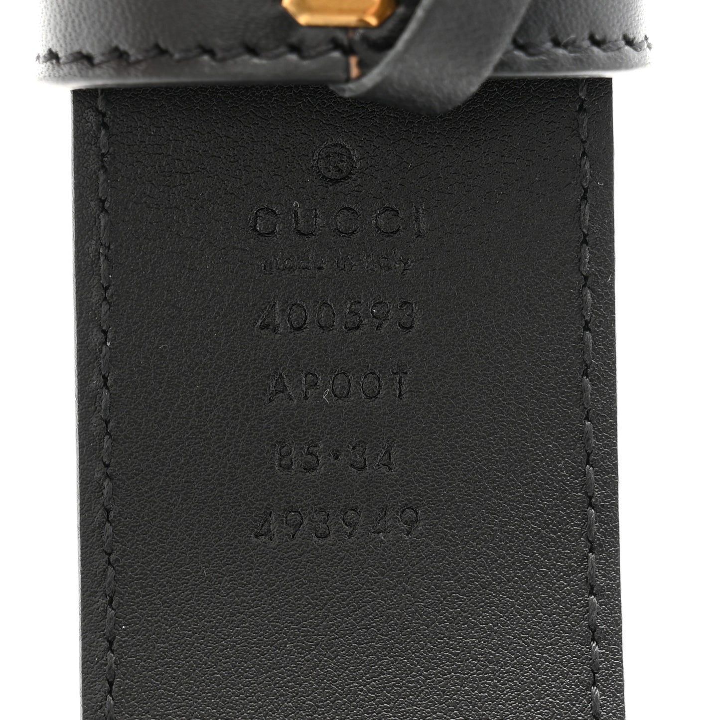 Calfskin Double G 20mm Belt 85 34 Black