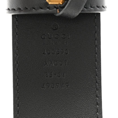 Gucci Calfskin Double G 20mm Belt 85 34 Black 5 of 6