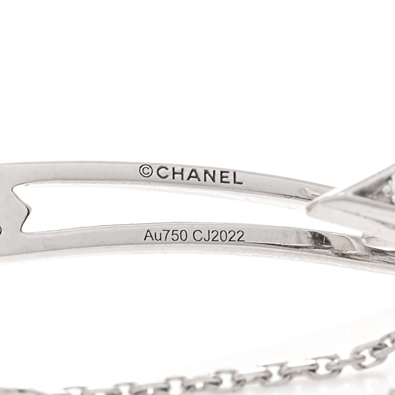 Chanel 18K White Gold Diamond Comete 1932 Ear Cuff 3 of 3