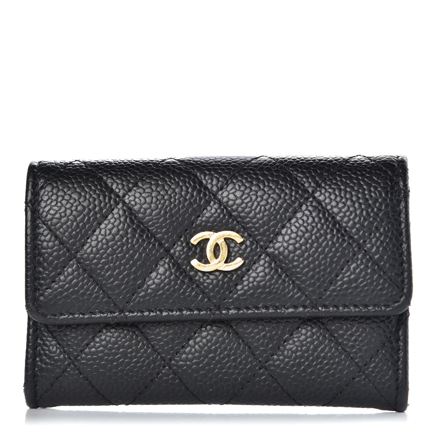 Chanel Caviar Quilted Flap Card Holder Black 1 of 8
