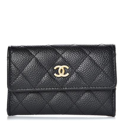 Chanel Caviar Quilted Flap Card Holder Black 1 of 8