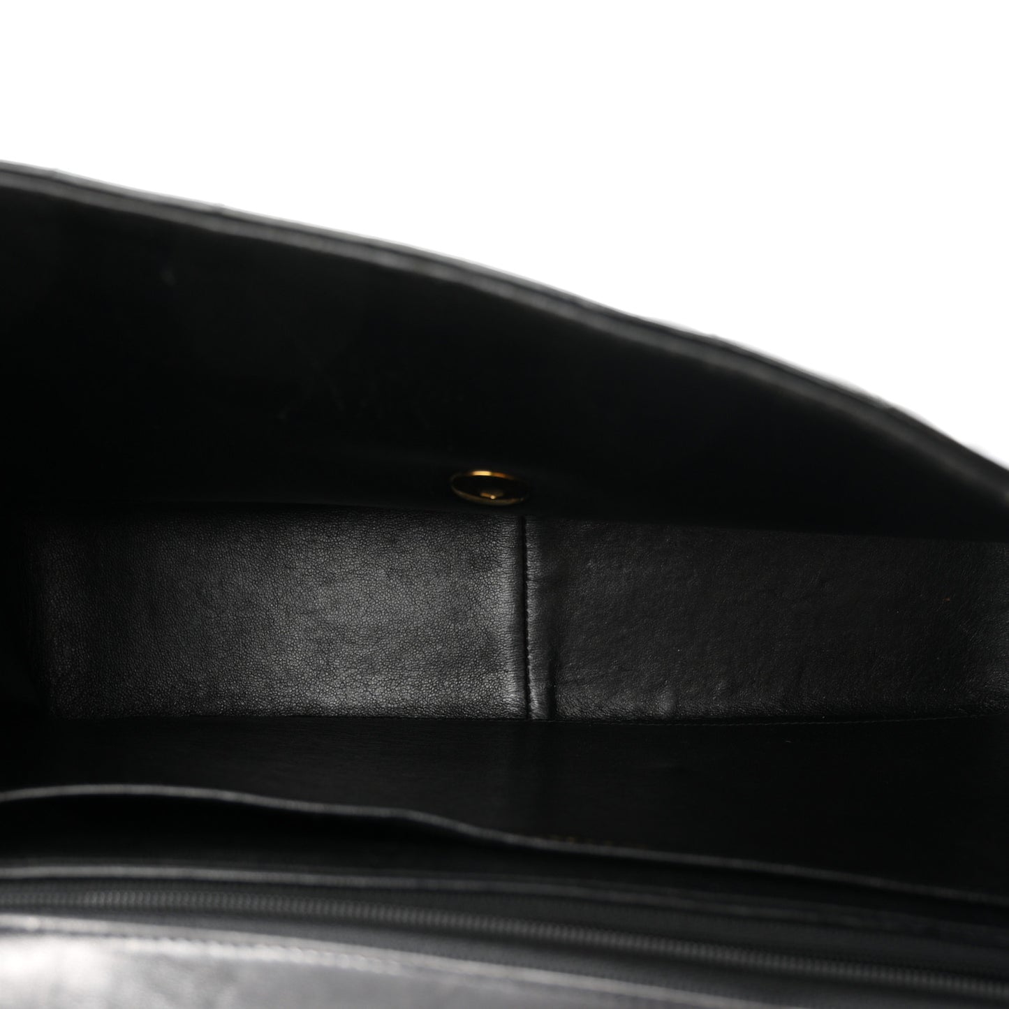 Patent Vertical Quilted Jumbo Single Flap Black