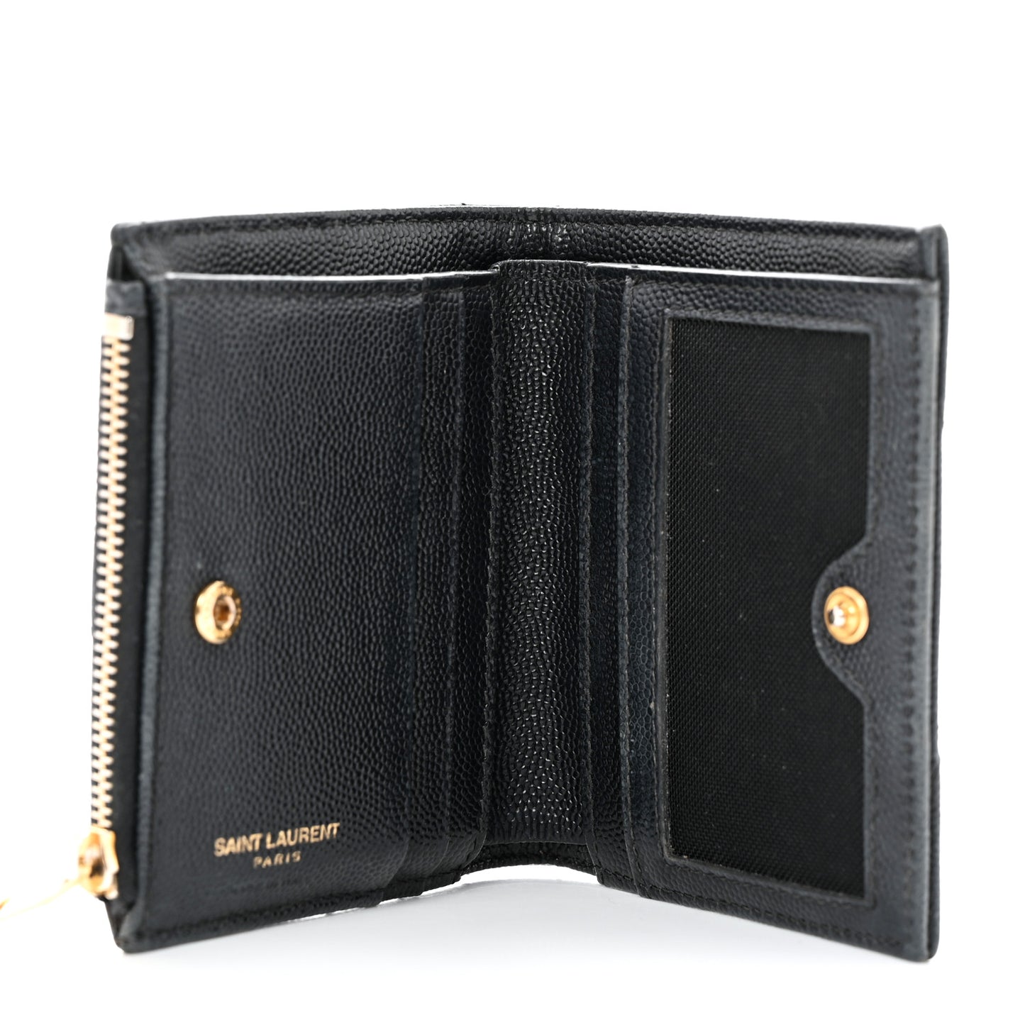 Grain De Poudre Matelasse Chevron Monogram Zipped Card Case Black