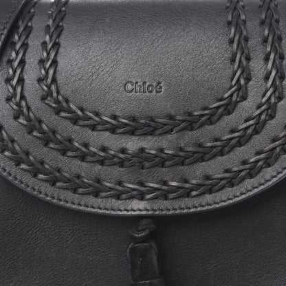 Chloe Calfskin Braided Small Hudson Shoulder Bag Black 9 of 12