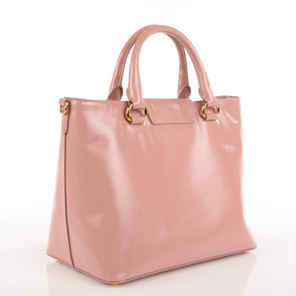 Prada Saffiano Vernice Turn Lock Tote Orchidea 3 of 10