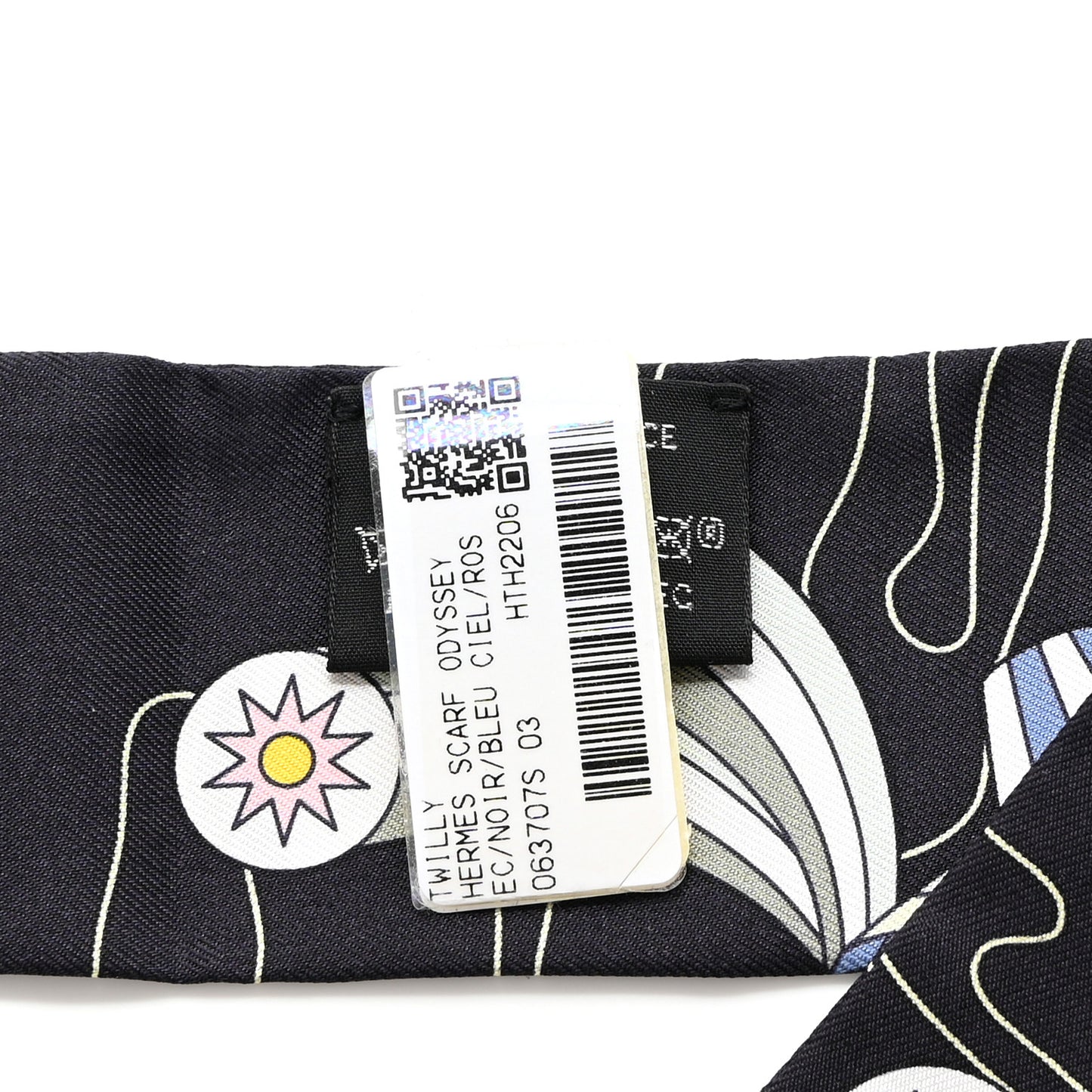 Silk Odyssey Twilly Black Bleu Ciel Rose