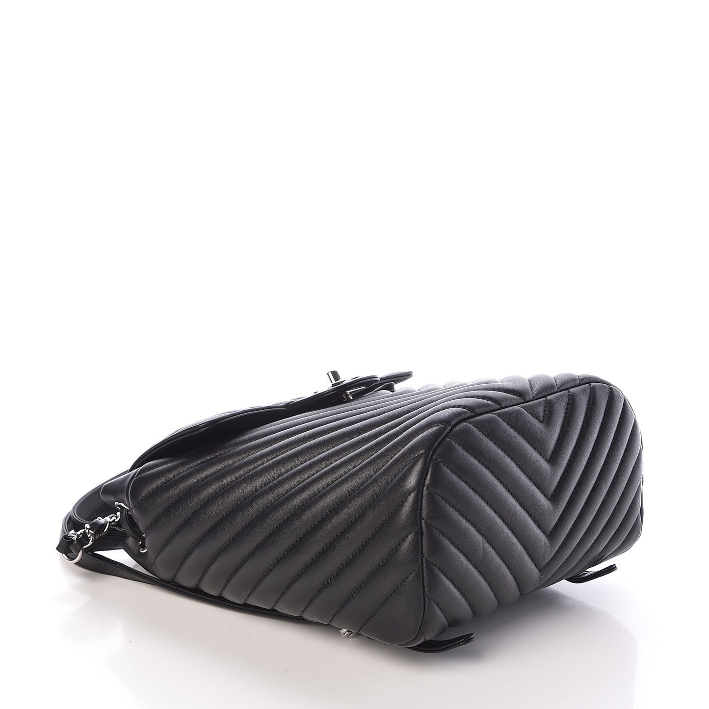 Lambskin Chevron Quilted Small Urban Spirit Backpack Black