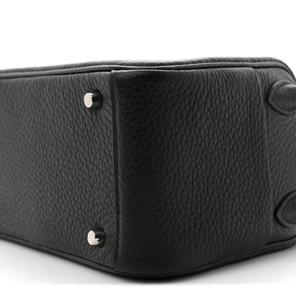 Hermes Taurillon Clemence Mini Lindy 20 Black 10 of 11