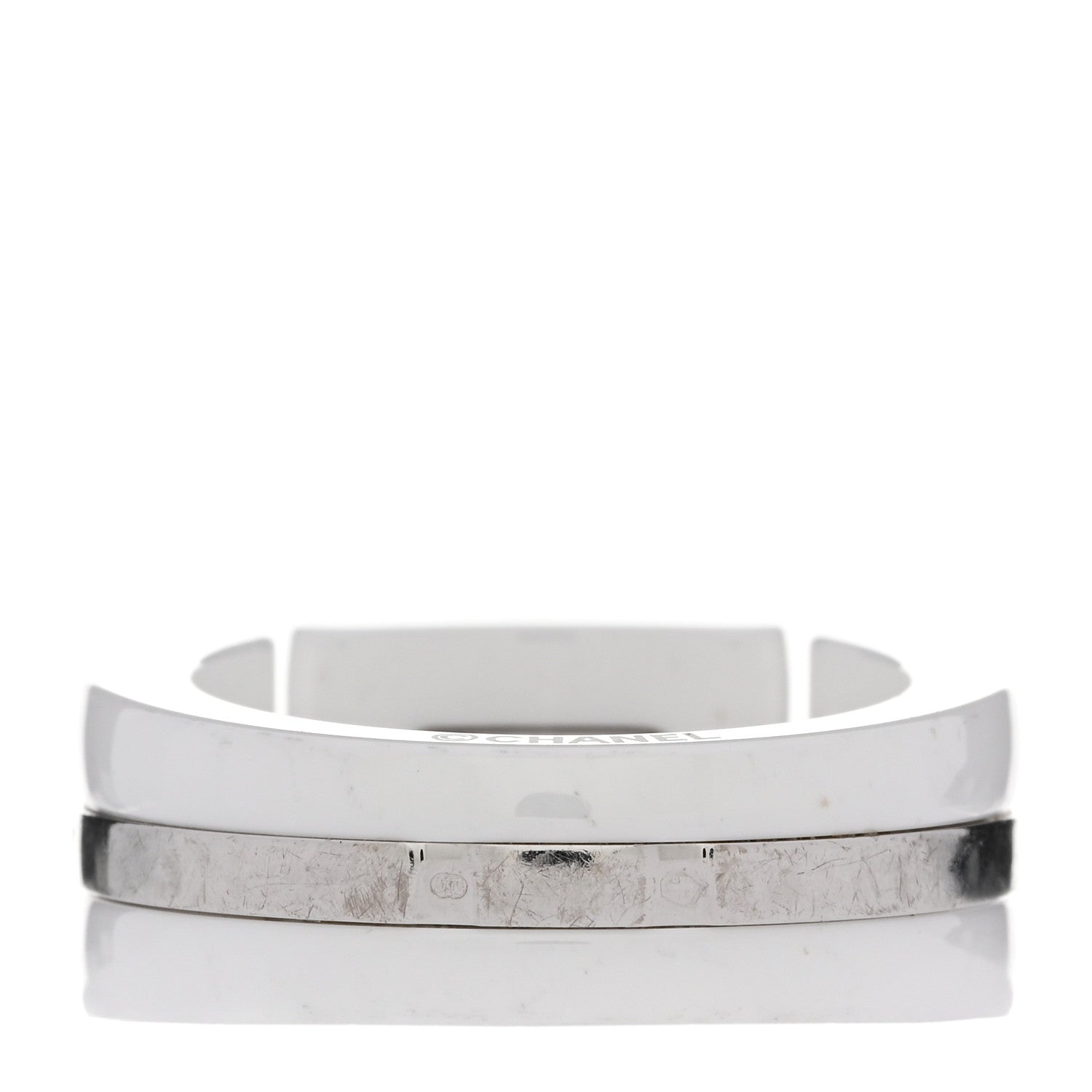 Chanel 18K White Gold White Ceramic Diamond Ultra Ring 55 7.25 3 of 4