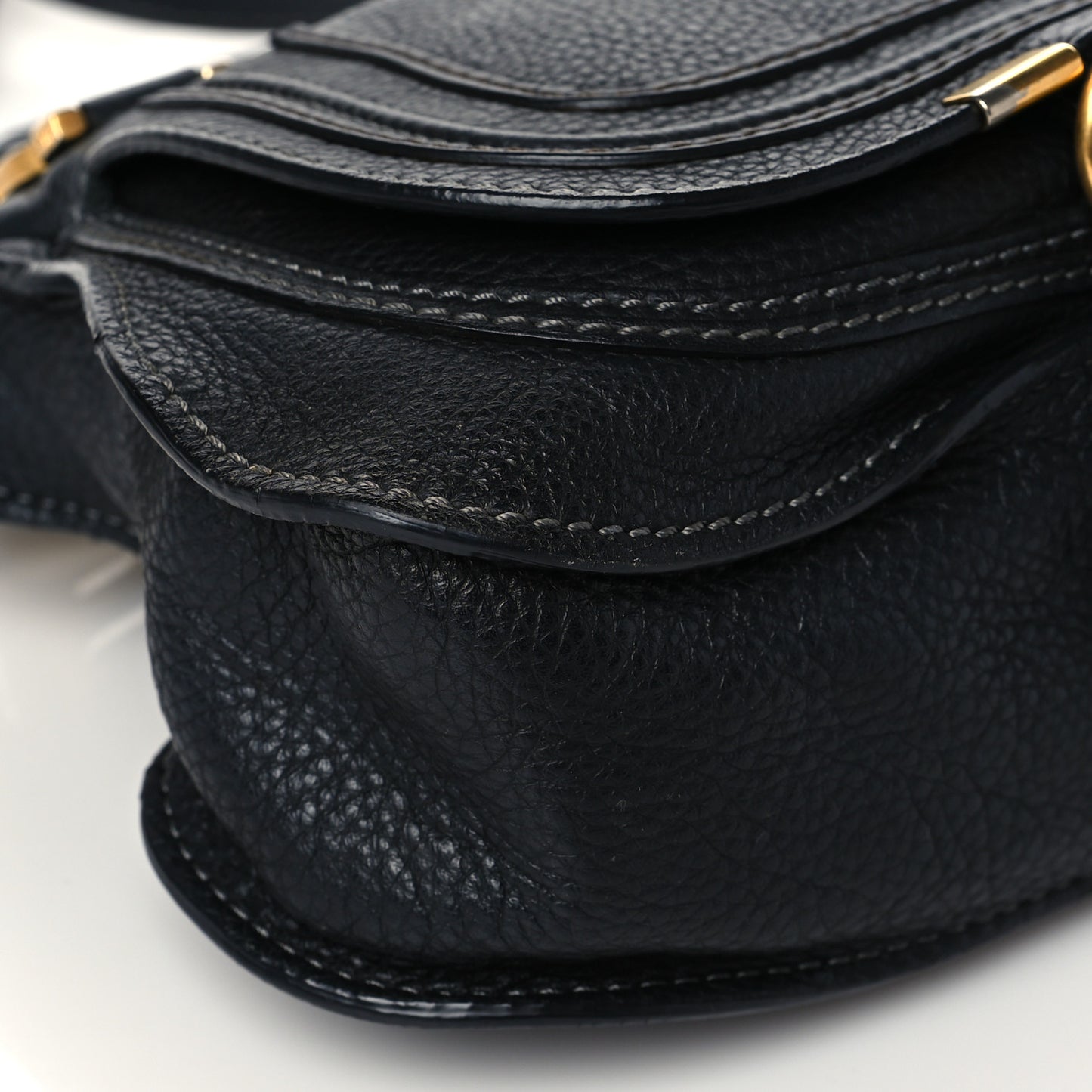 Calfskin Baby Marcie Satchel Black