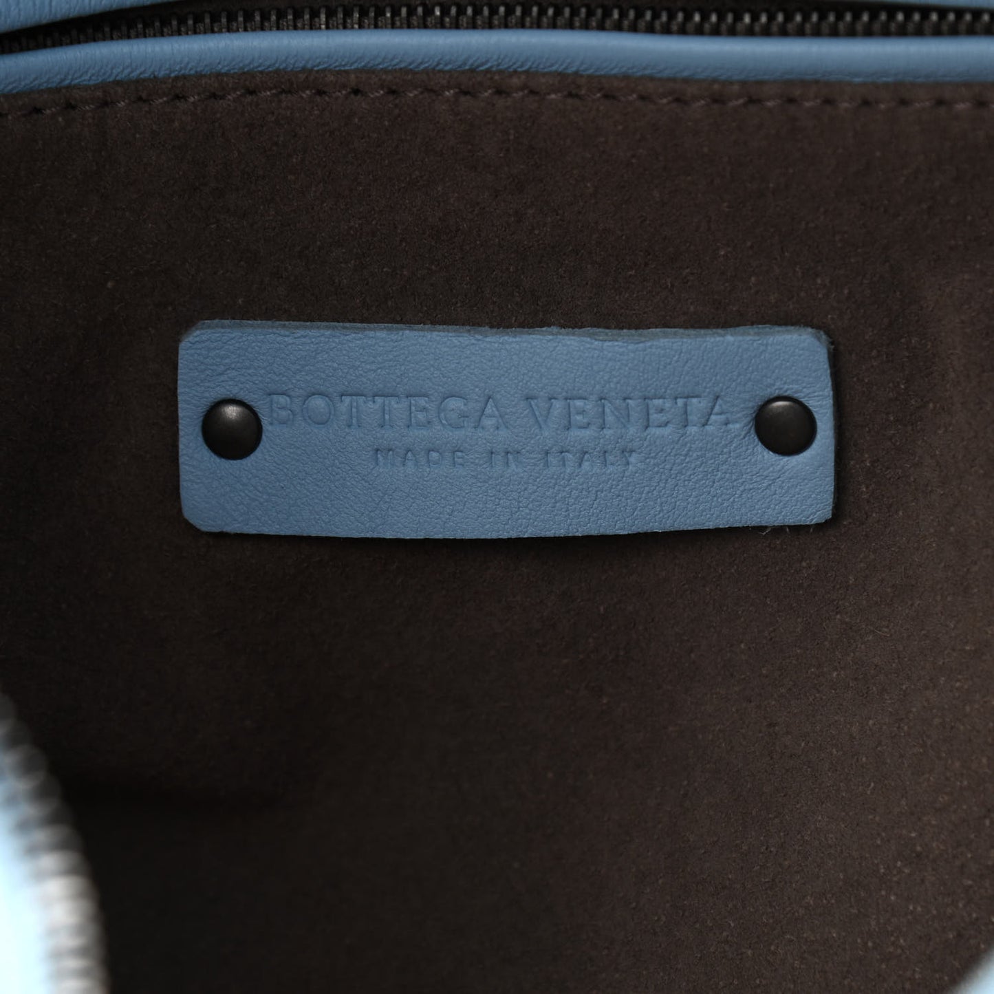 Nappa Intrecciato Large Veneta Hobo Light Blue
