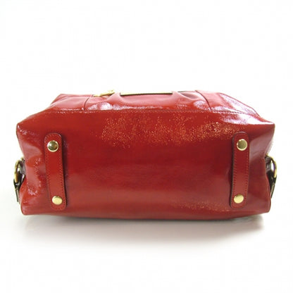 FASHIONPHILE COACHPatentPoppyLuxeySatchelRuby 8 of 11