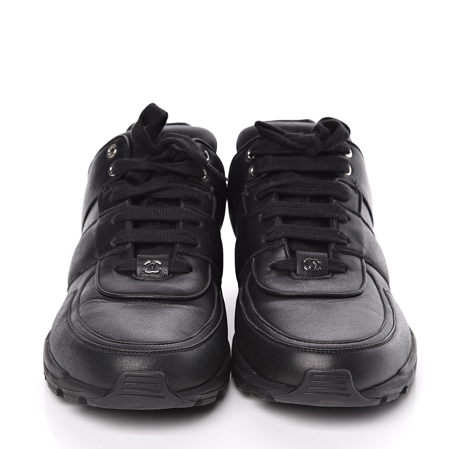 Calfskin Mens CC Sneakers 44 Black