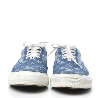 Louis Vuitton Monogram Denim Trocadero Richelieu Sneakers 11 Navy Blue 2 of 15