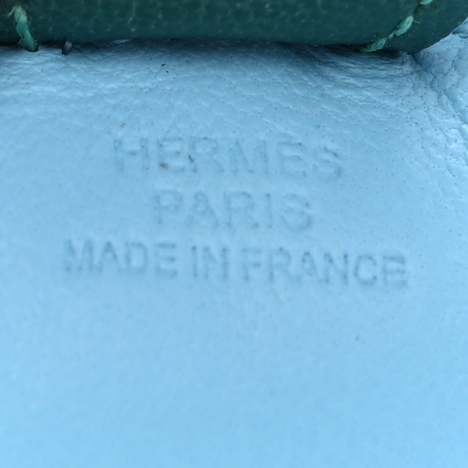 Hermes Milo Lambskin Grigri Rodeo Horse Bag Charm PM Celeste Malachite Craie 3 of 3