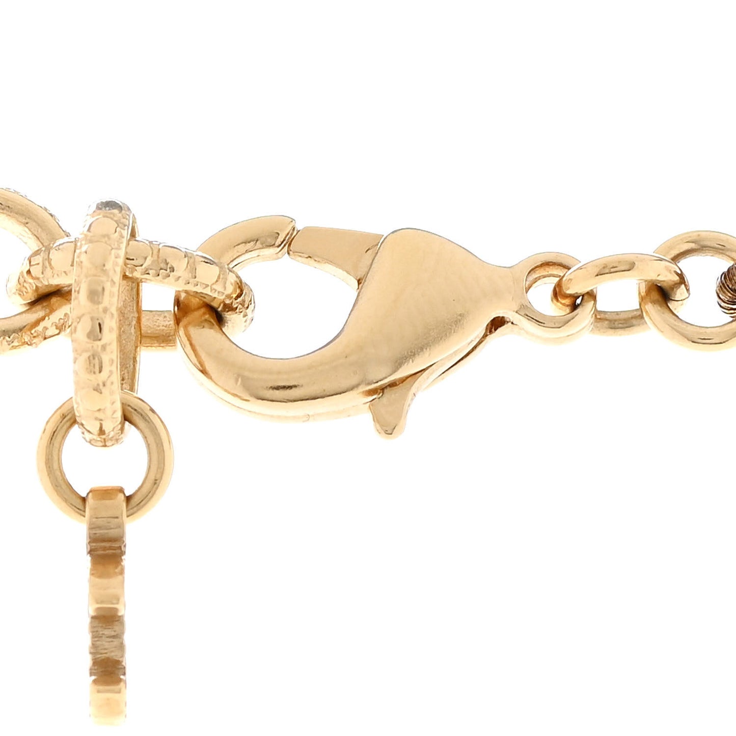 Pearl Crystal CC Short Necklace Gold
