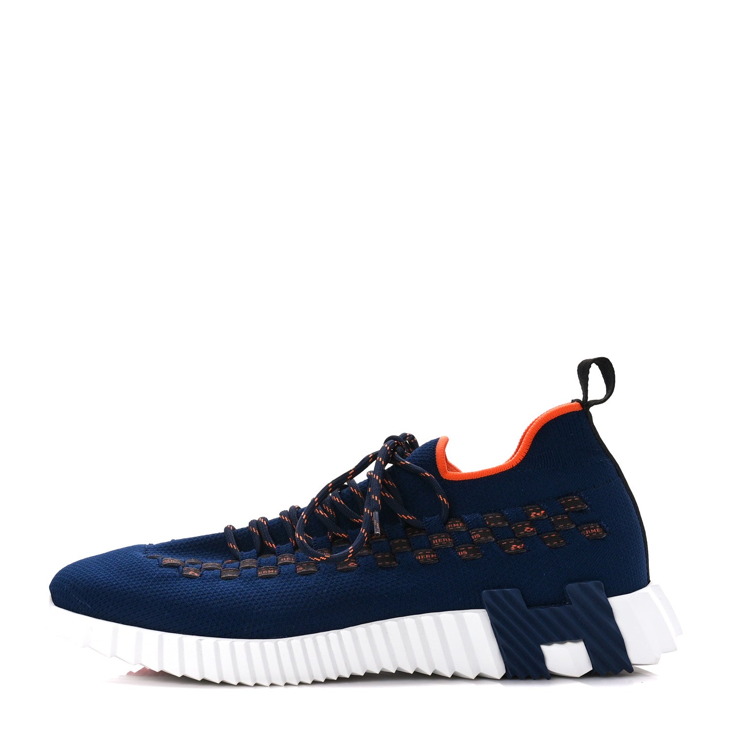 Hermes Knit Bolduc Mens Flex Sneakers 43.5 Marine Black 1 of 8